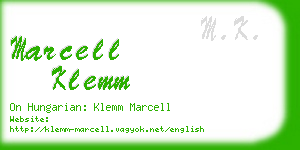 marcell klemm business card